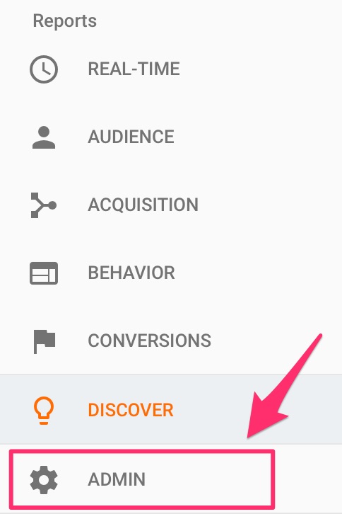Google Analytics admin