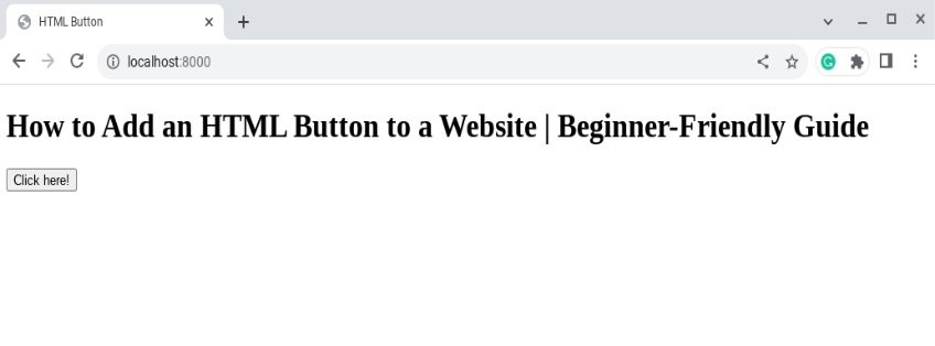 Click here button example on HTML page. 