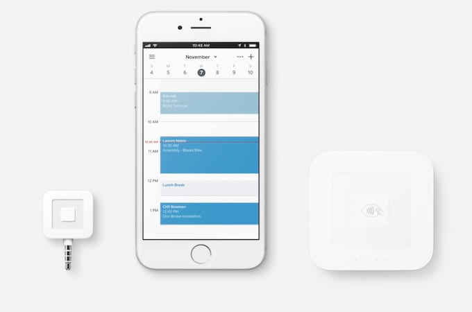 Screenshot of Square's mobile POS hardware.