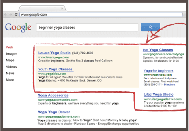 Example of Google AdWords.