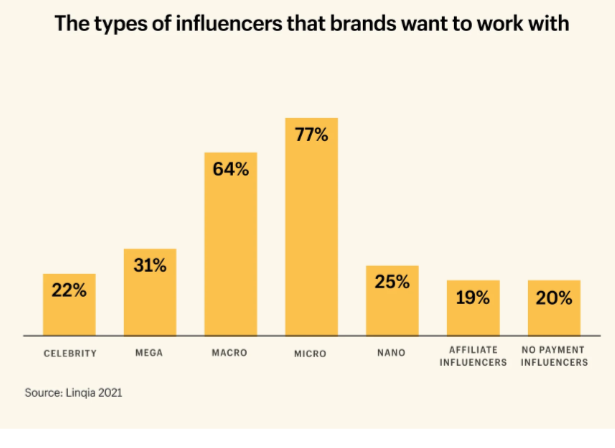 Infographic of influencer stats.