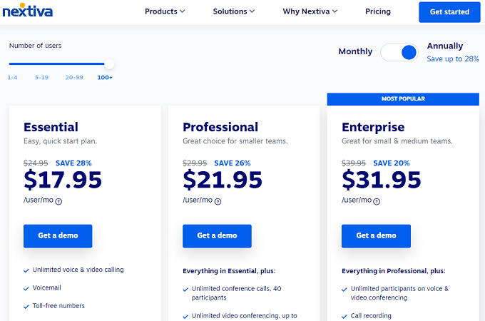 Nextiva pricing