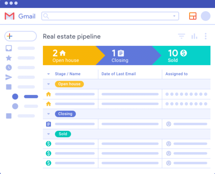 Streak - Gmail plugin tool example.