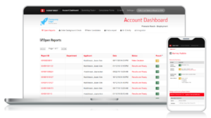 Verifirst account dashboard demo screen.