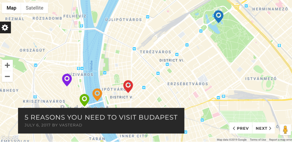 WPVoyager WordPress Theme Map