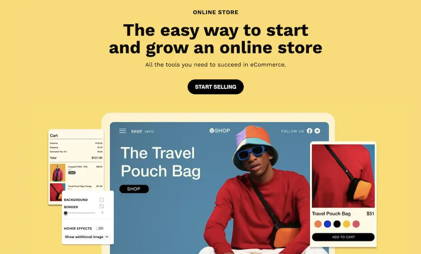 Web.com online store landing page.